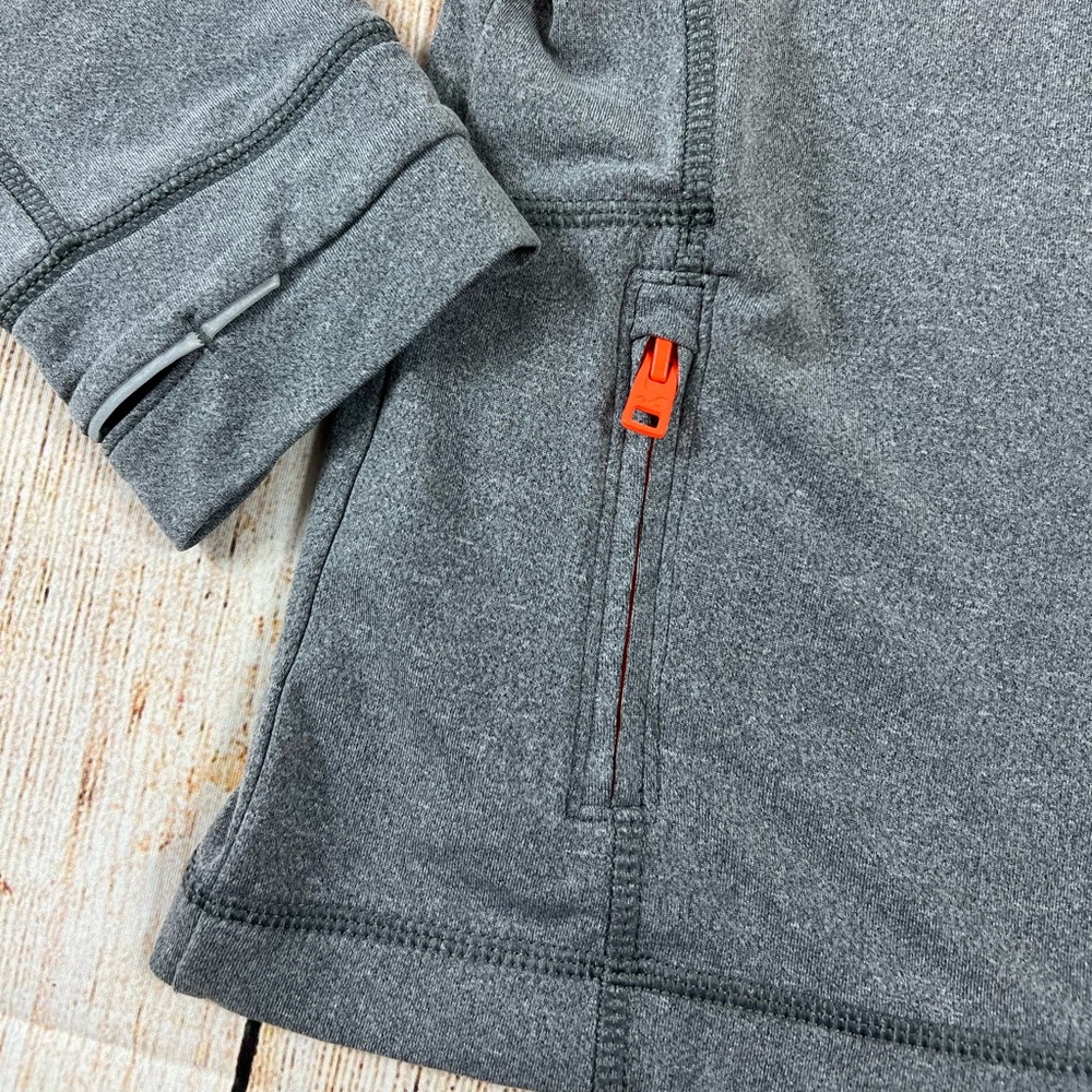 Womens Hollister Sport 1/4 Zip Pullover Shirt Grey Orange Longsleeve Size XL - Picture 9 of 9